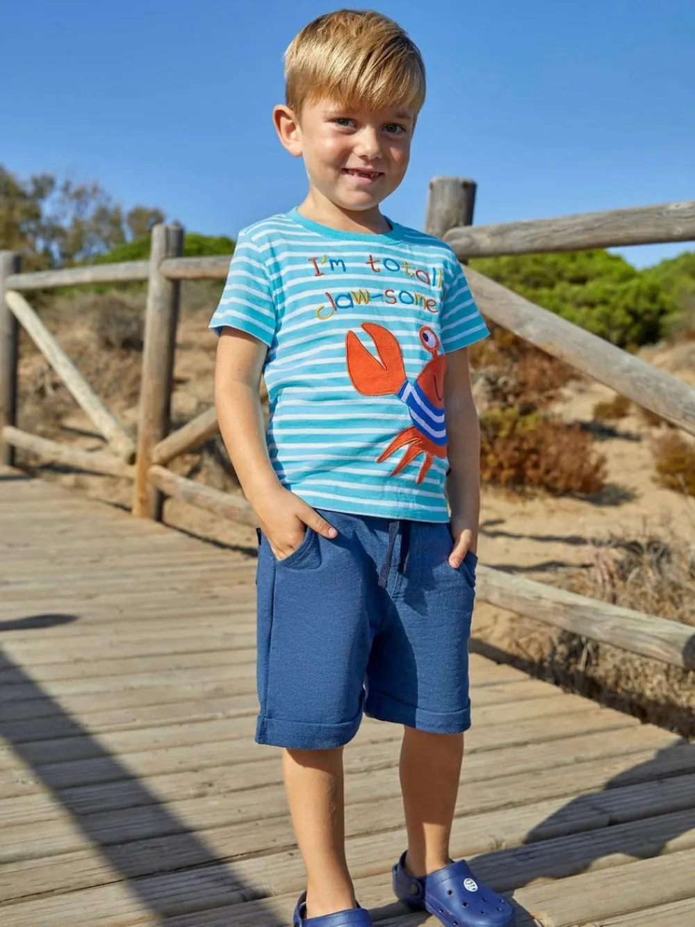 Jojo Maman Bébé Navy Blue & Royal Blue 2-Pack Jogger Shorts^ Shorts