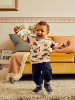 Discount Jojo Maman Bébé Navy Blue & Khaki Green 2-Pack Cargo Joggers Navy Blue & Khaki Green