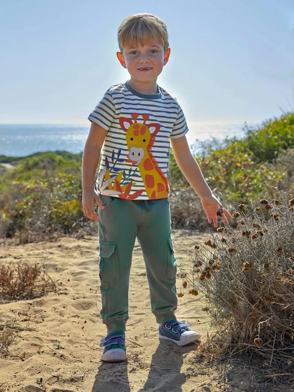 Discount Jojo Maman Bébé Navy Blue & Khaki Green 2-Pack Cargo Joggers Navy Blue & Khaki Green