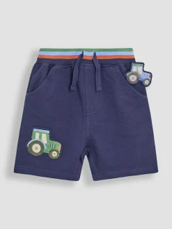 New Jojo Maman Bébé Navy Blue Appliqué Shorts
