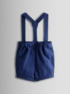 Best Jojo Maman Bébé Navy Blue Grandad Shirt & Shorts Set 2 Piece