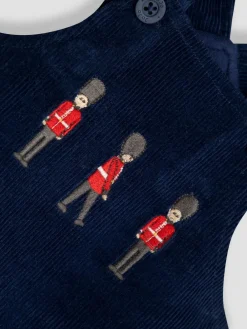 Jojo Maman Bébé Navy Blue 2-Piece Cargo Cord Dungarees & Top Set^BOY Dungarees