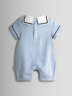 Sale Jojo Maman Bébé Navy Blue Sailor Romper