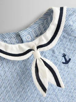 Sale Jojo Maman Bébé Navy Blue Sailor Romper