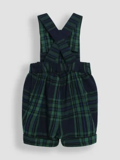 Jojo Maman Bébé Navy Blue Tartan 2-Piece Tartan Dungarees & Body Set^BOY Dungarees