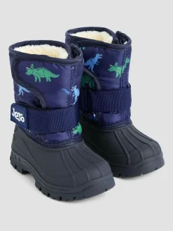Discount Jojo Maman Bébé Cosy Snow Boots Navy Dino
