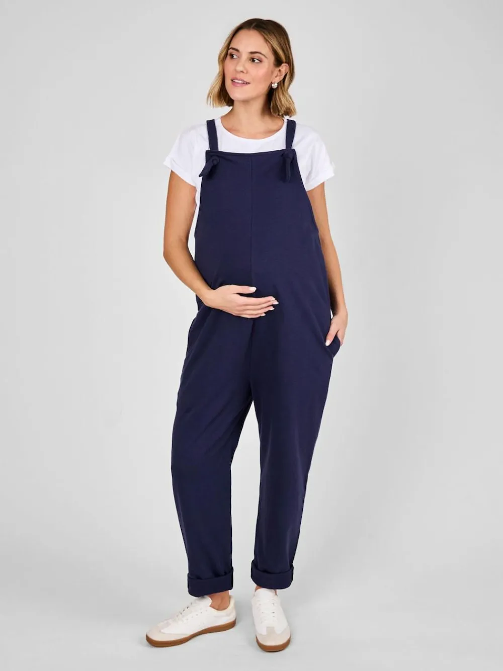 Online Jojo Maman Bébé Jersey Maternity Dungarees Navy