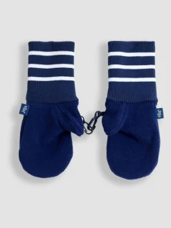 Discount Jojo Maman Bébé Navy Polar Fleece Mittens With Cuff