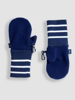 Discount Jojo Maman Bébé Navy Polar Fleece Mittens With Cuff