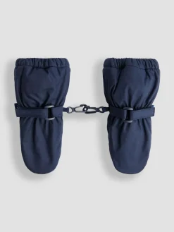 Jojo Maman Bébé Navy Waterproof Fleece Lined Mittens^ Unisex|Hats & Scratch Mitts