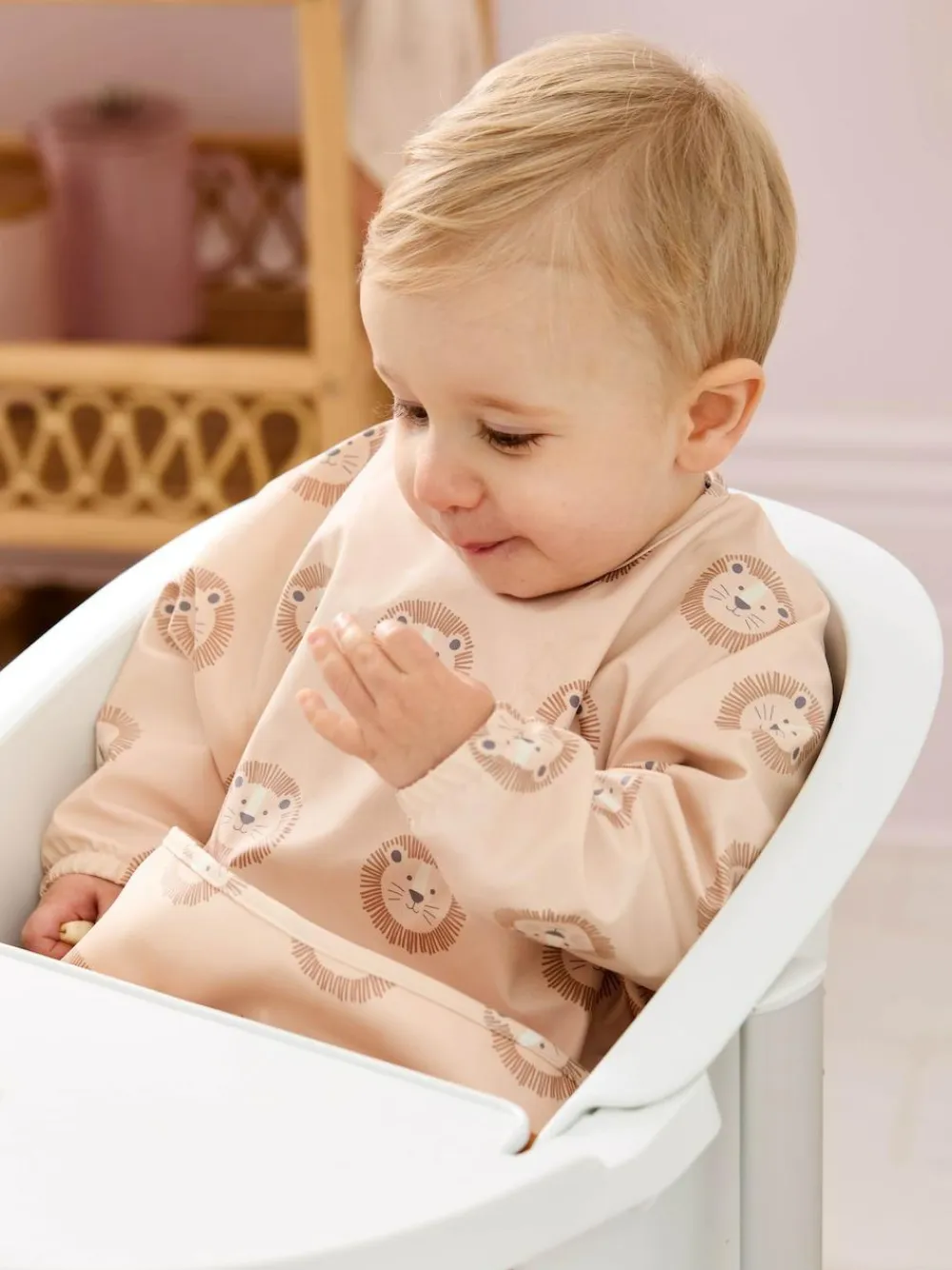 Jojo Maman Bébé Neutral Lion Sleeved Bib