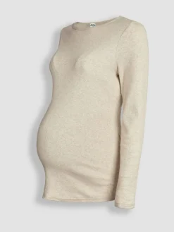 Best Jojo Maman Bébé Oatmeal Cream & Black 2-Pack Ribbed Maternity & Nursing Top