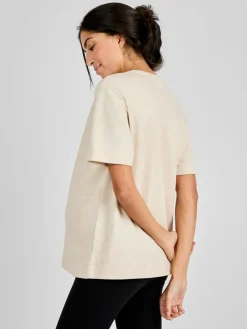 Discount Jojo Maman Bébé Oatmeal Oversized Boyfriend Maternity T-Shirt