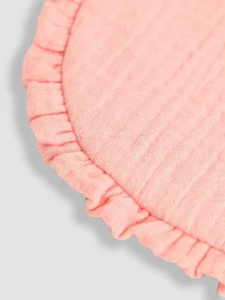Outlet Jojo Maman Bébé Pink Baby Muslin Frill Bib