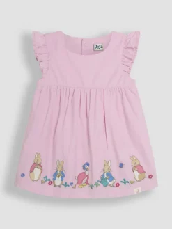 Clearance Jojo Maman Bébé Pink Baby Peter Rabbit Embroidered Dress and Body Set
