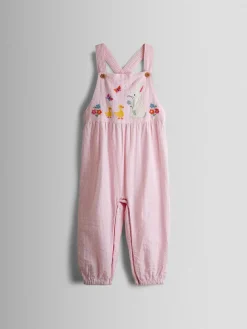 Hot Jojo Maman Bébé Pink Bunny Embroidered Dungarees & Body Set