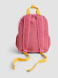 New Jojo Maman Bébé Pink Cherry Borg Colour Block Medium Backpack
