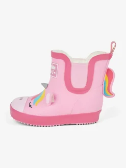 Jojo Maman Bébé Pink Cosy Lined Unicorn Ankle Wellies^ Shoes