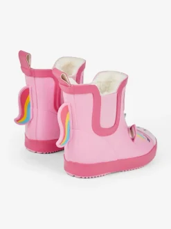 Jojo Maman Bébé Pink Cosy Lined Unicorn Ankle Wellies^ Shoes