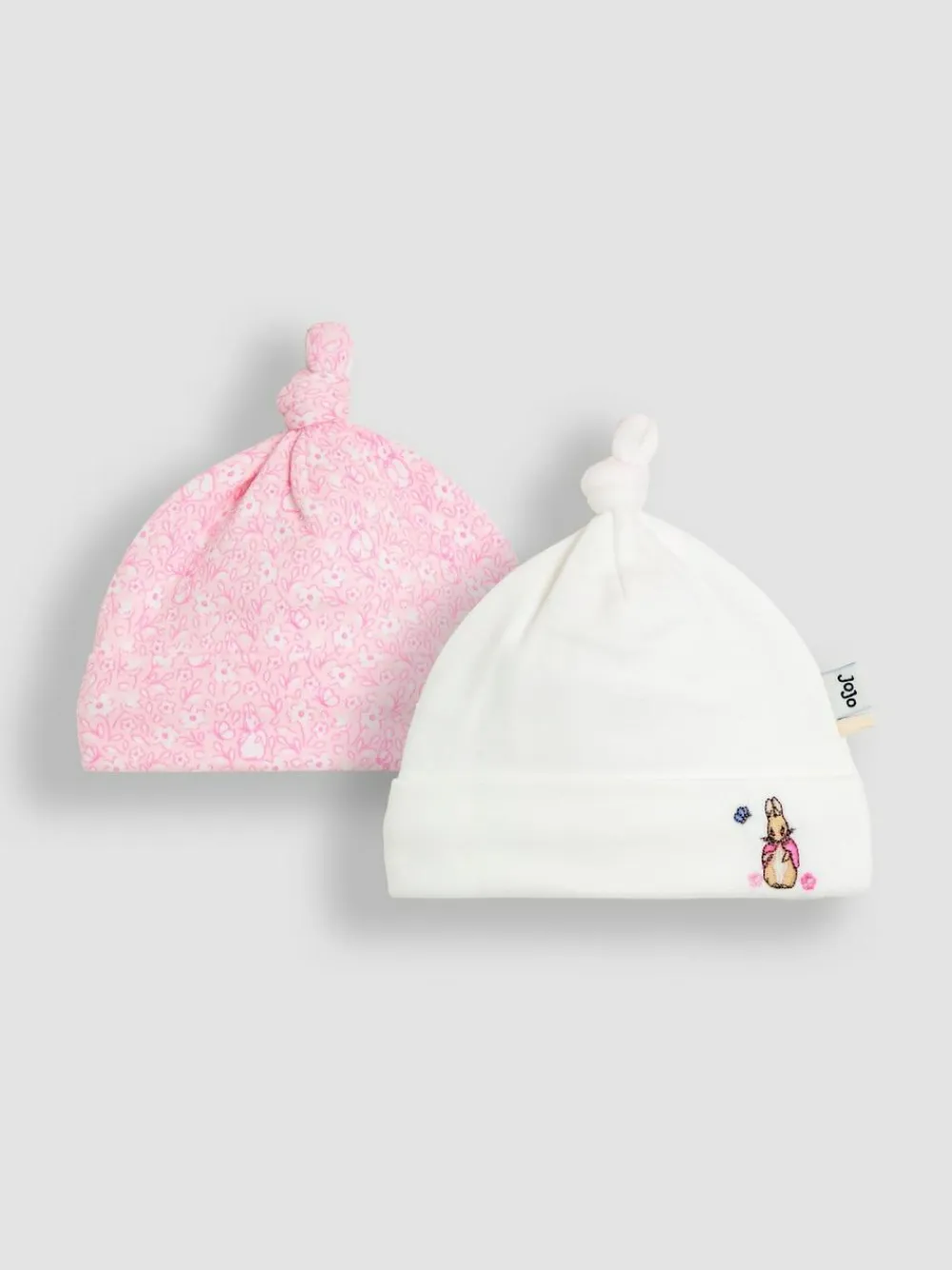 Jojo Maman Bébé Pink Ditsy Floral Flopsy 2- Pack Baby Hats^BOY Hats|Hats
