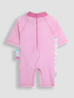 Best Jojo Maman Bébé Pink Fish Appliqué Sun Protection Suit