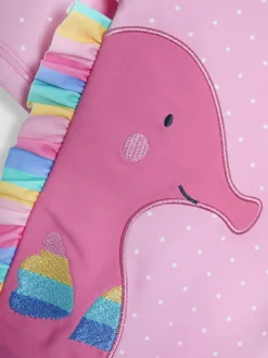 Best Jojo Maman Bébé Pink Fish Appliqué Sun Protection Suit