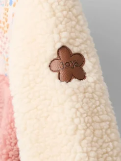 Jojo Maman Bébé Pink Floral Unicorn Fleece Appliqué Reversible Jacket^ Sweatshirts & Hoodies|Coats, Jackets & Pramsuits