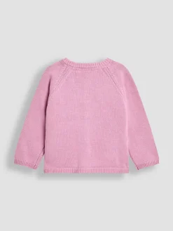 Best Jojo Maman Bébé Pink Mouse Pet in Pocket Appliqué Cardigan