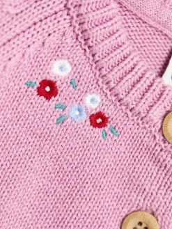 Best Jojo Maman Bébé Pink Mouse Pet in Pocket Appliqué Cardigan