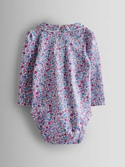 Jojo Maman Bébé Pink 2-Pack Ditsy Floral Peter Pan Bodies^ Bodysuits & Vests|Vests