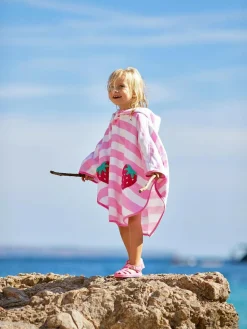 Jojo Maman Bébé Pink Strawberry Towelling Poncho^BOY Swimwear|Swimwear