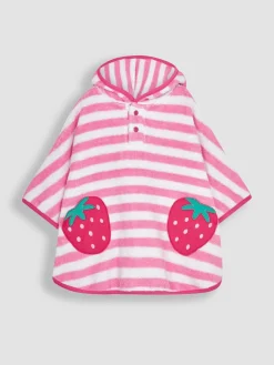 Jojo Maman Bébé Pink Strawberry Towelling Poncho^BOY Swimwear|Swimwear