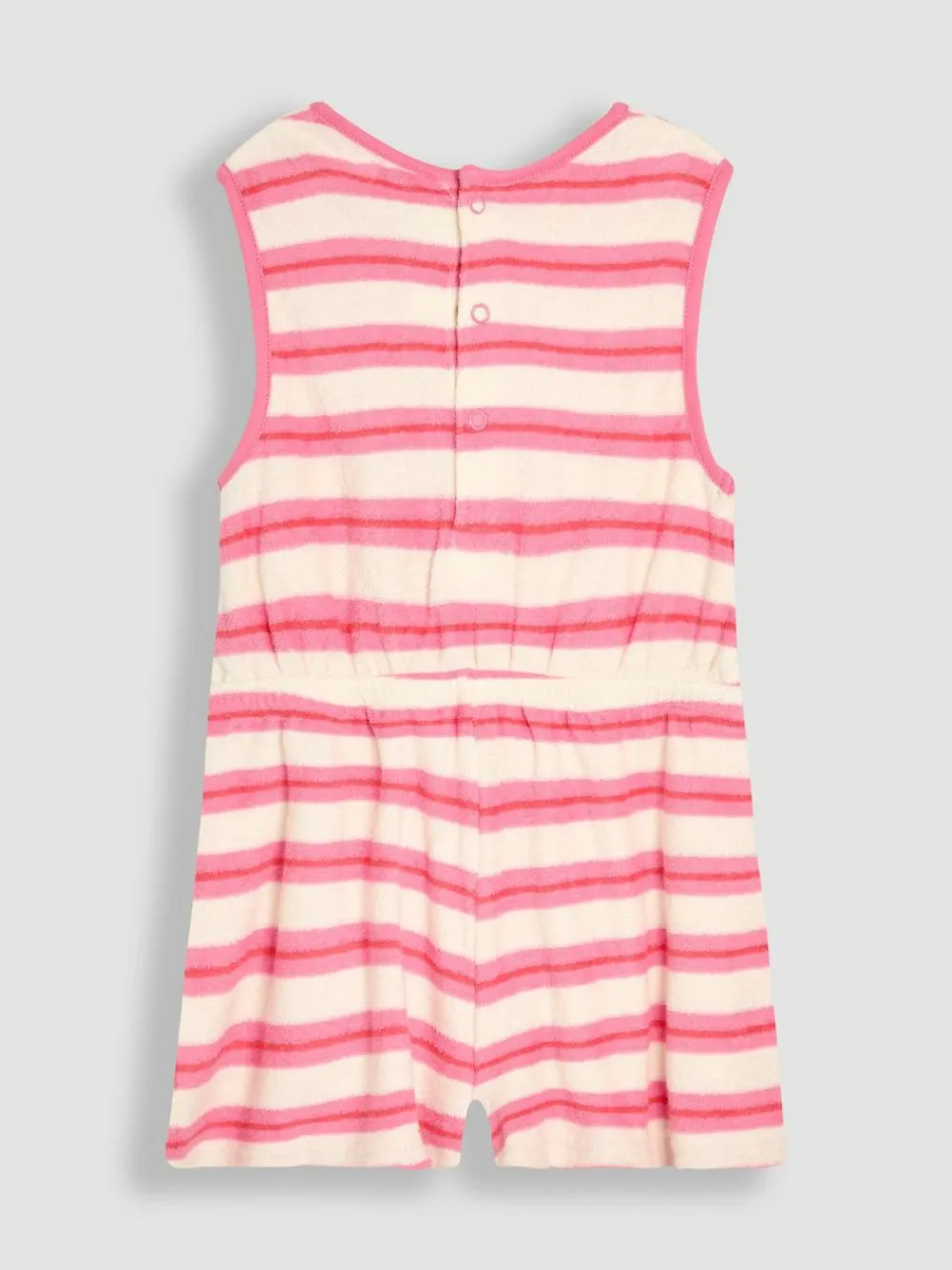 Jojo Maman Bébé Pink Stripe Towelling Sunsuit & Scrunchie^ Jumpsuits & Playsuits