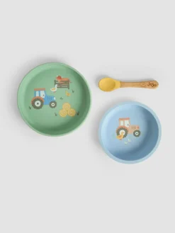 Jojo Maman Bébé Printed Silicone Mealtime Set^ Dinner Sets & Pasta Bowls