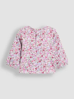 Jojo Maman Bébé Appliqué Velour Dungarees & Top Set Purple Butterfly