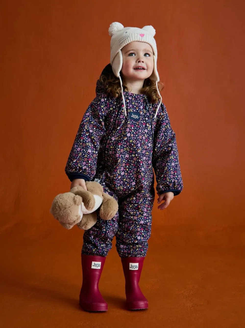 New Jojo Maman Bébé Plain Wellies Raspberry