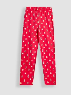 Jojo Maman Bébé Red Men's Christmas Jersey Pyjama Set^ Pyjamas