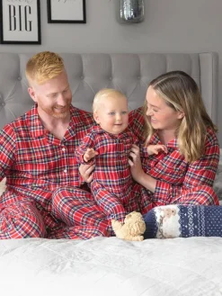 Jojo Maman Bébé Red Men's Tartan Pyjama Set^ Pyjamas