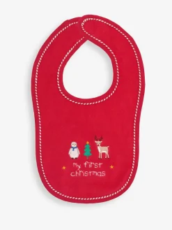 Hot Jojo Maman Bébé Red My First Christmas Bib