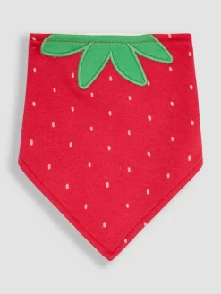 Hot Jojo Maman Bébé Red Strawberry Dribble Bibs 2 Pack