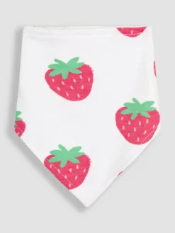 Hot Jojo Maman Bébé Red Strawberry Dribble Bibs 2 Pack