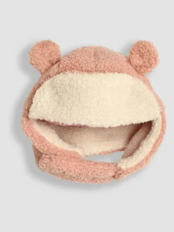 Jojo Maman Bébé Rose Pink Cosy Borg Hat^ Hats & Scratch Mitts|Hats, Gloves & Scarves