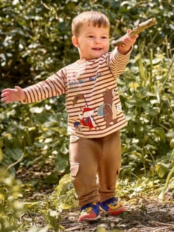 Hot Jojo Maman Bébé Tan Brown & Natural Marl 2-Pack Cargo Joggers Tan Brown & Natural Marl