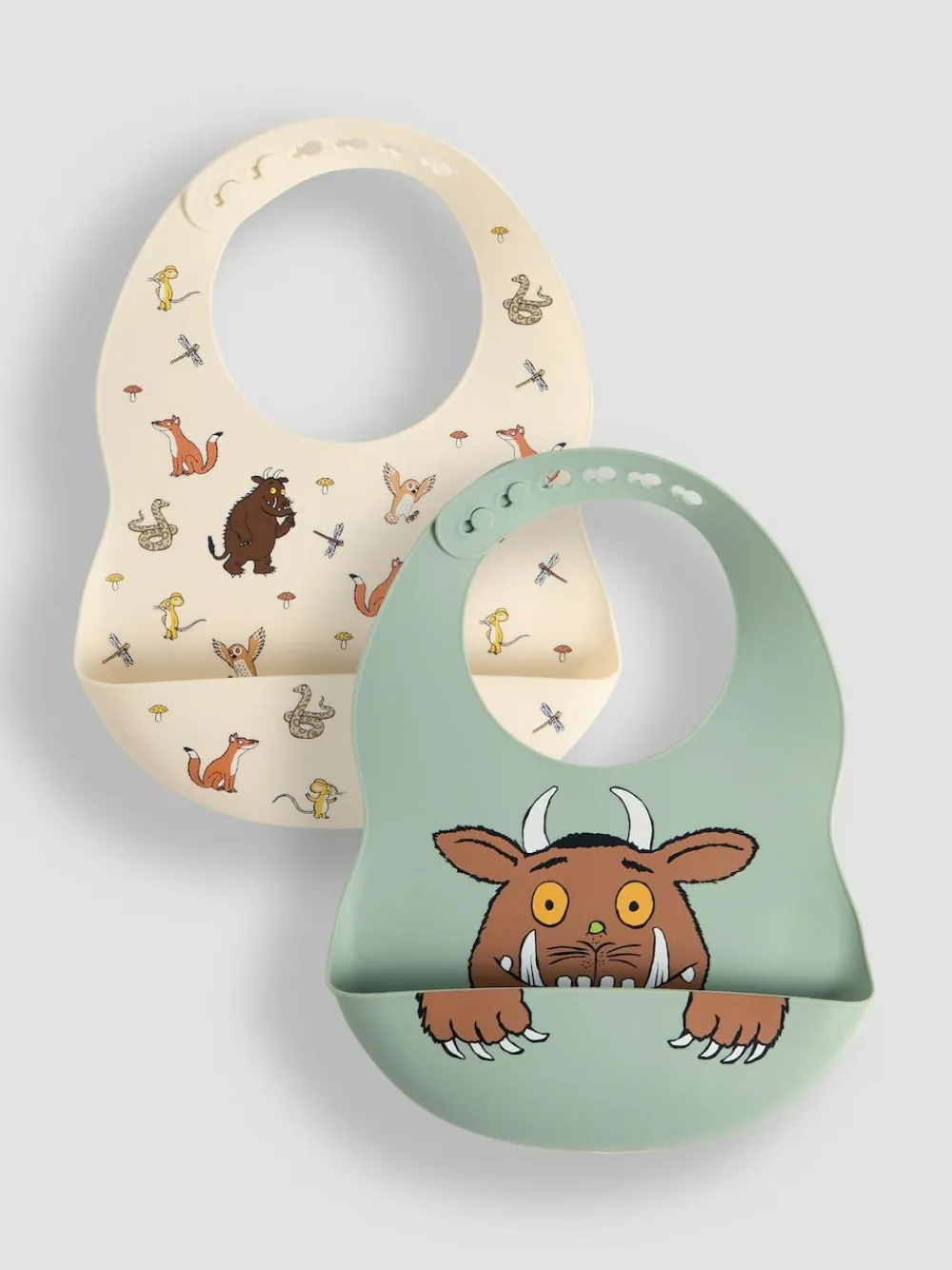 Jojo Maman Bébé The Gruffalo 2-Pack Silicone Bib Set^ Bibs