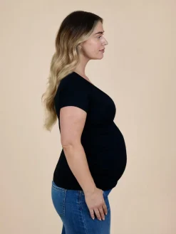 Discount Jojo Maman Bébé True Black 2-Pack Maternity And Nursing T-Shirts