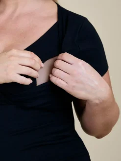 Discount Jojo Maman Bébé True Black 2-Pack Maternity And Nursing T-Shirts