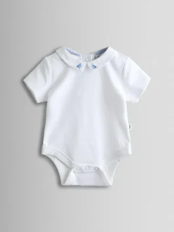 Discount Jojo Maman Bébé White Boat Embroidered Collar Body
