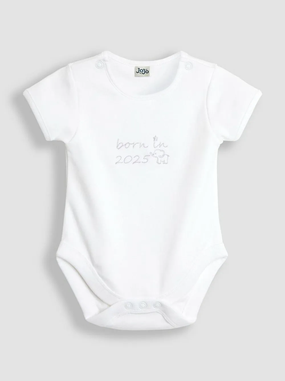 Jojo Maman Bébé White Born In 2025 Embroidered Body^BOY Bodysuits & Vests|Vests