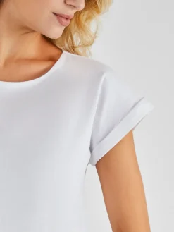 Outlet Jojo Maman Bébé White Boyfriend Maternity Cotton T-Shirt