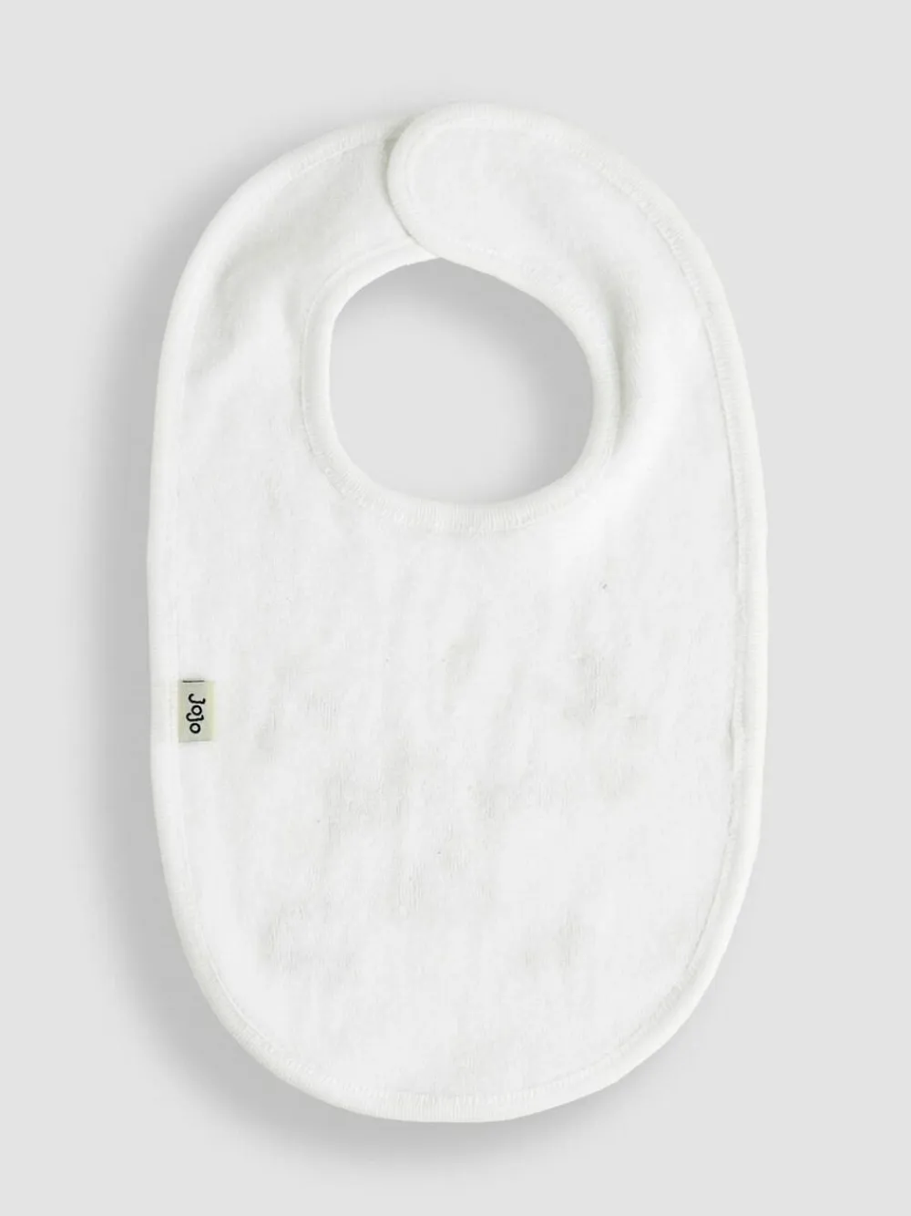 Clearance Jojo Maman Bébé Cotton Embroidered Baby Bib White